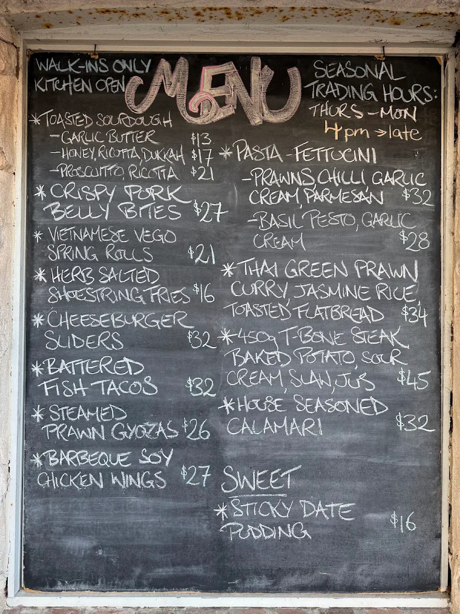 Menu, Black Swan
