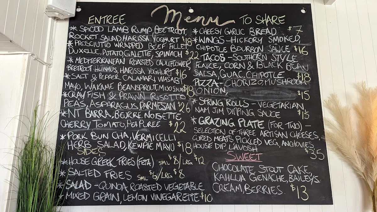 Menu, Black Swan