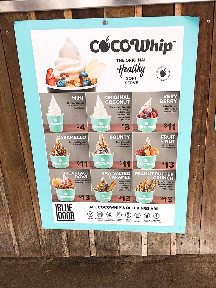 Menu, Blue Door Kiosk Merewether