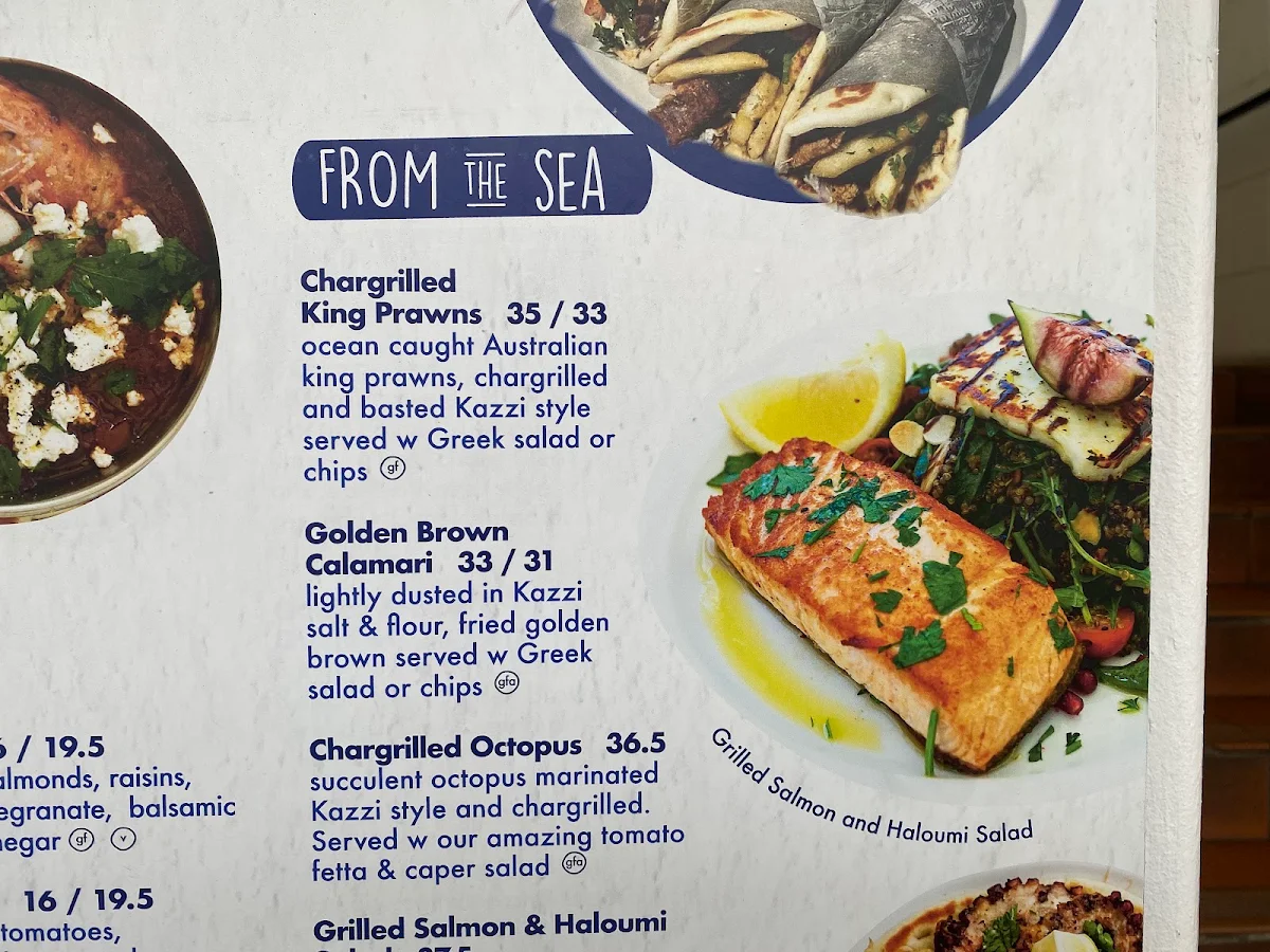 Menu, Bottom of the Harbour Seafoods