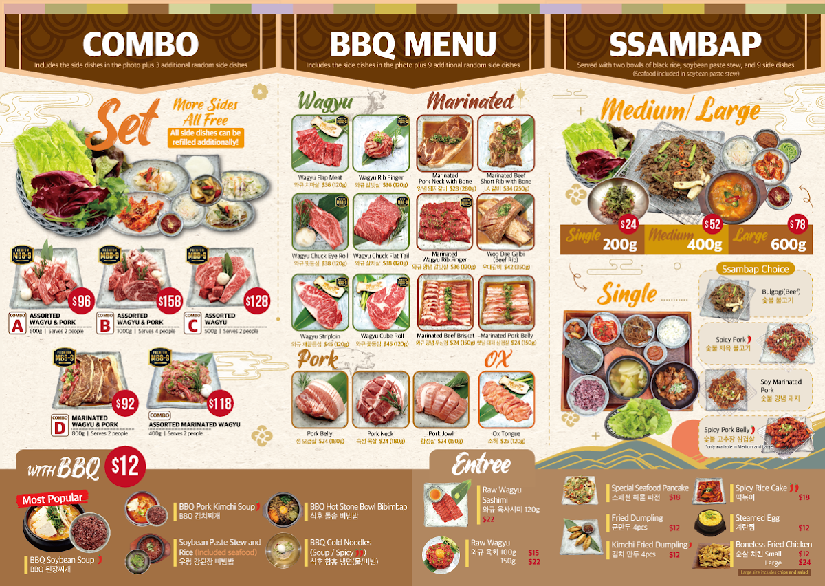Menu, Maru Grill House