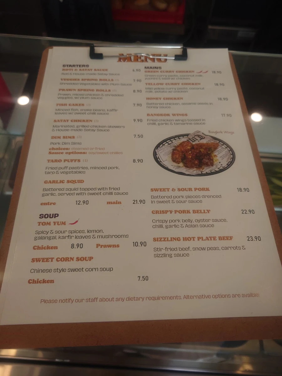 Menu, Buun's Kitchen