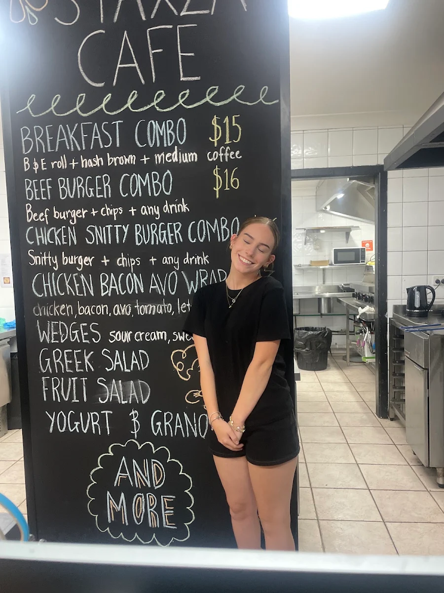 Menu, StaxZa Cafe