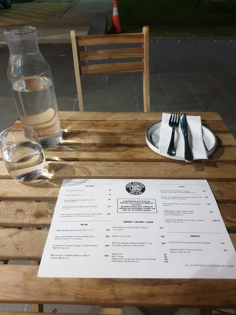 Menu, Tothy Brothers Deli