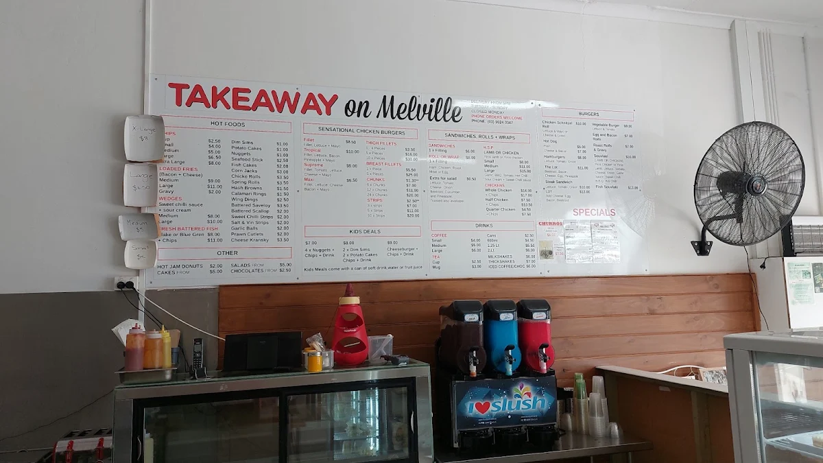 Menu, Takeaway on Melville