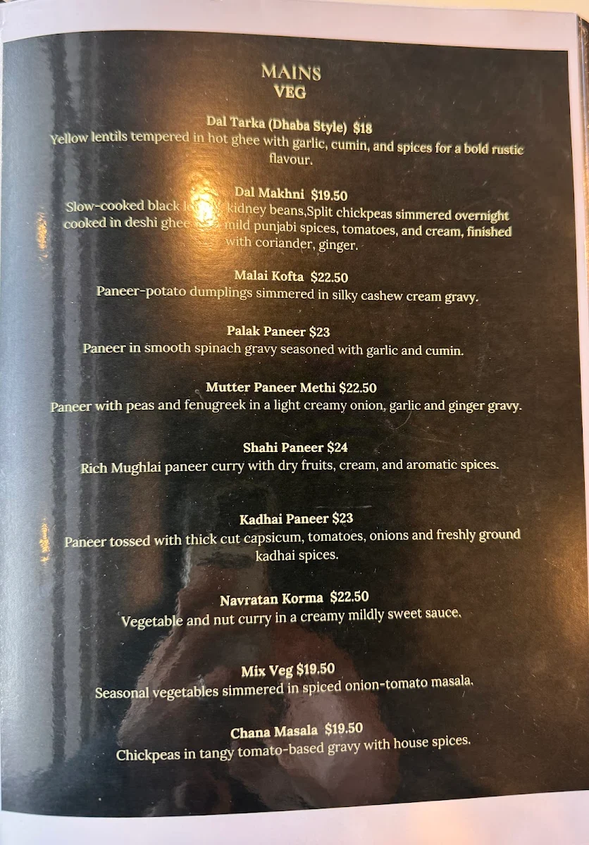 Menu, Indian Ocean