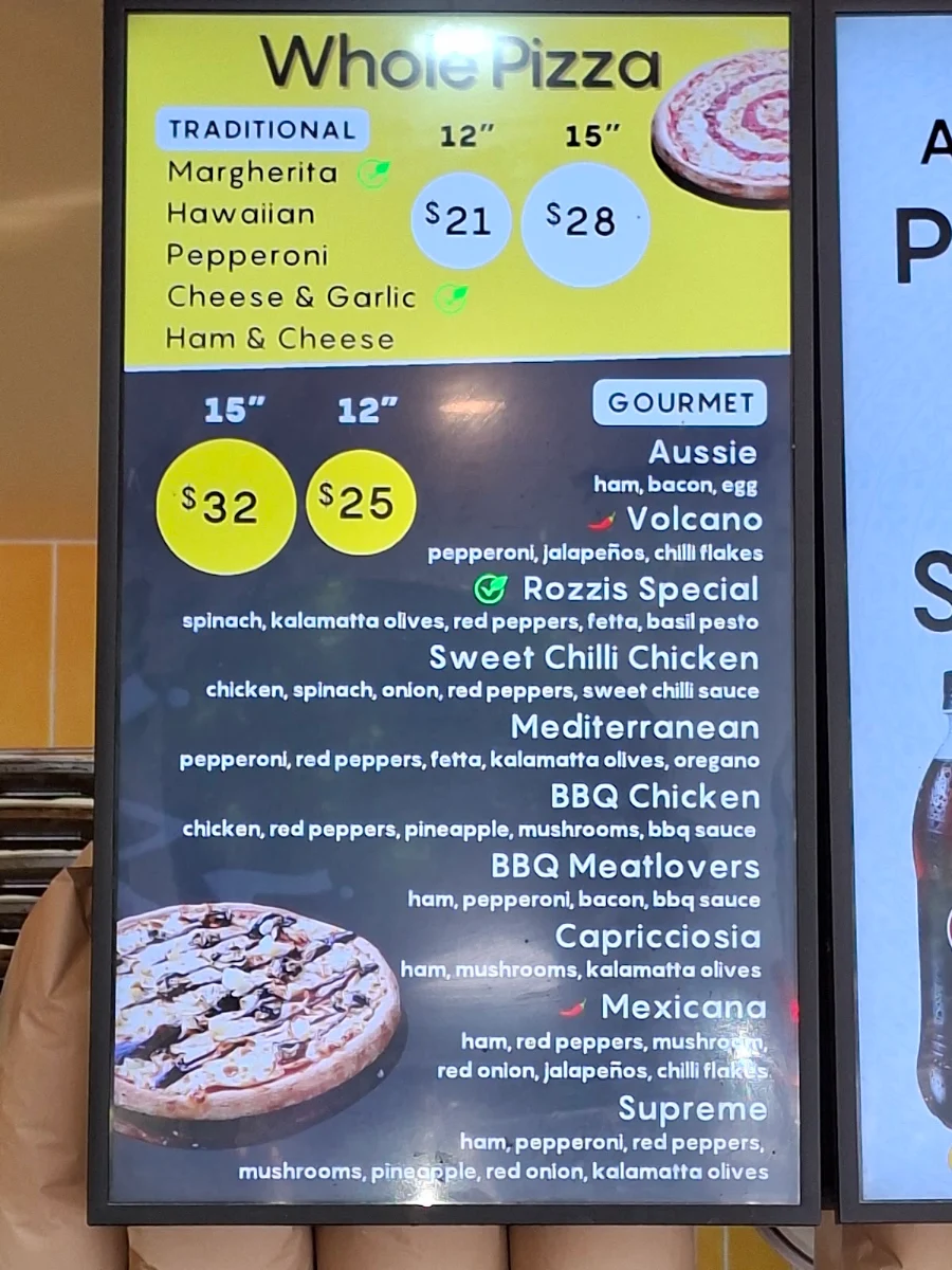 Menu, Rozzis State Library