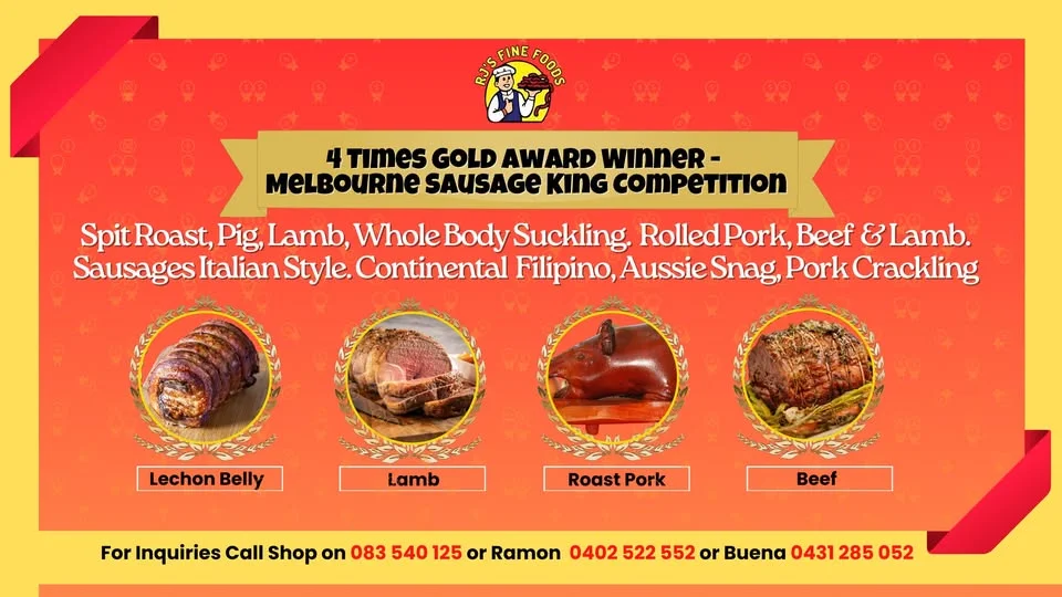 Menu, Rj’s Fine Foods