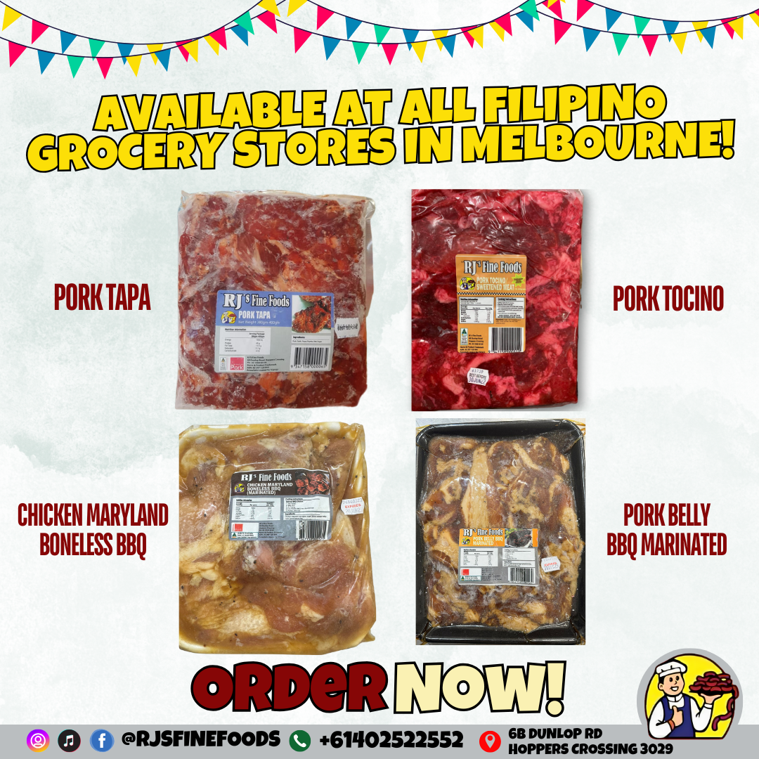Menu, Rj’s Fine Foods