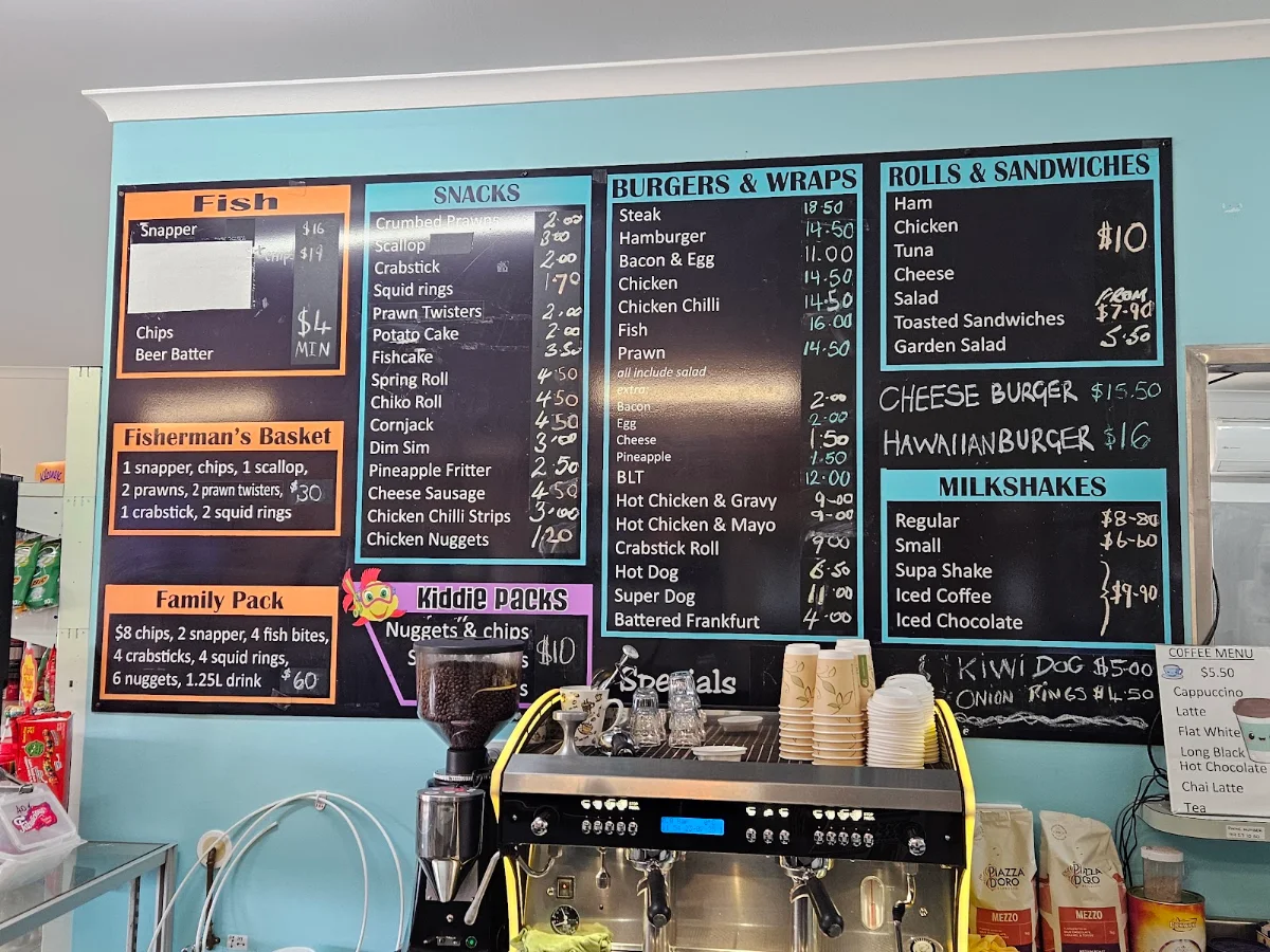 Menu, Port Store Take Away & Deli