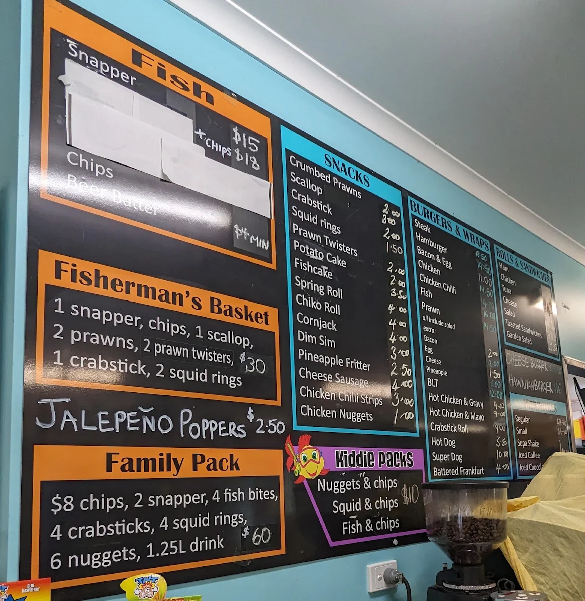 Menu, Port Store Take Away & Deli