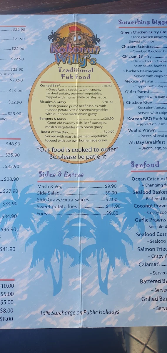 Menu, The Grand Hotel