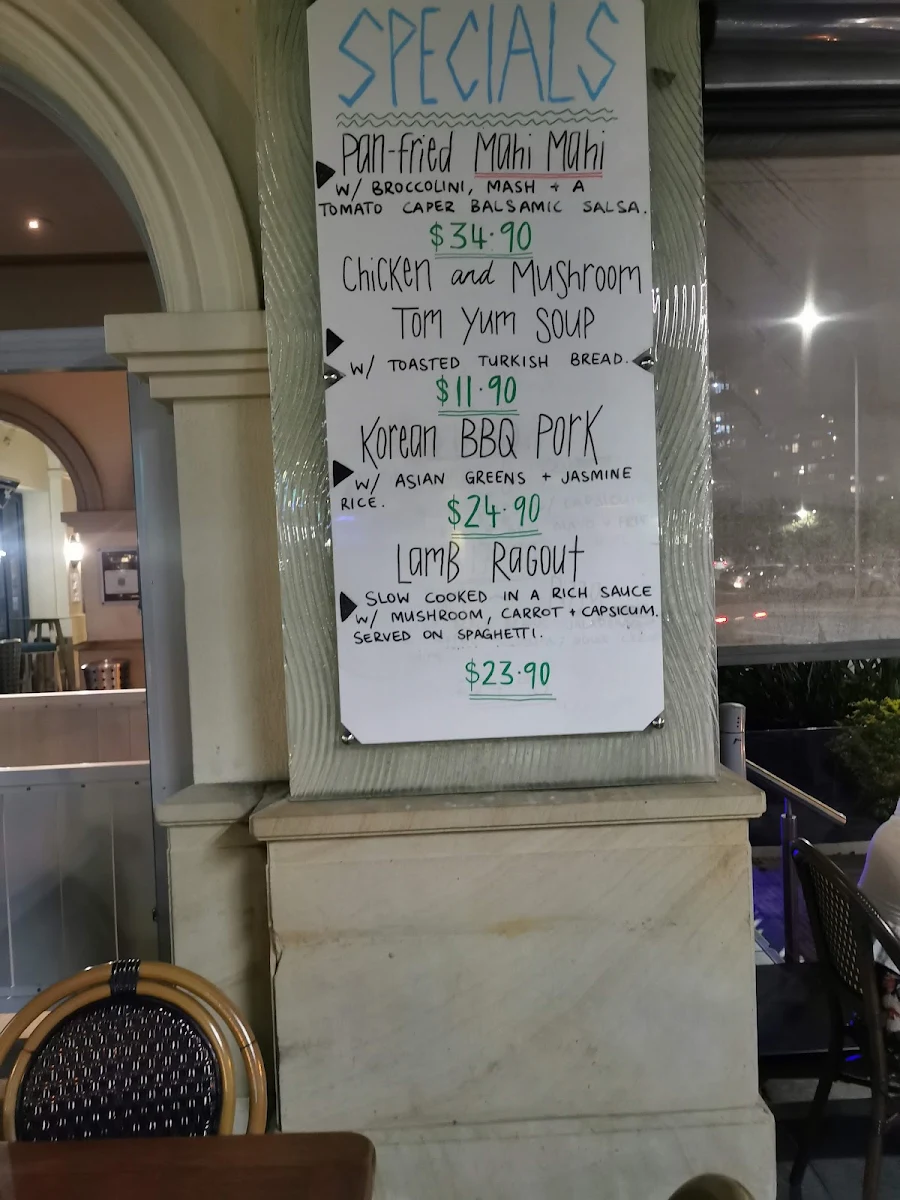 Menu, The Grand Hotel