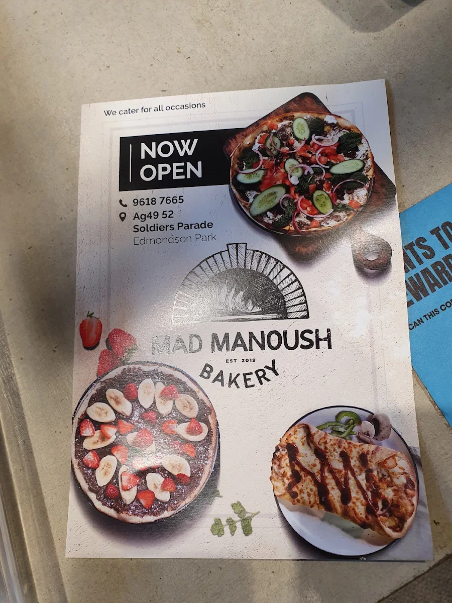 Menu, Mad Manoush (Ed. Square)