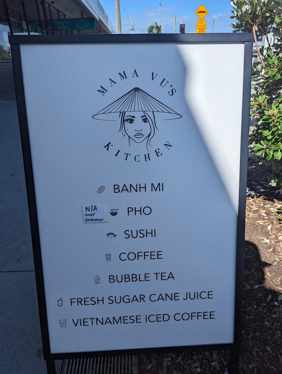 Menu, Mama Vu's Kitchen
