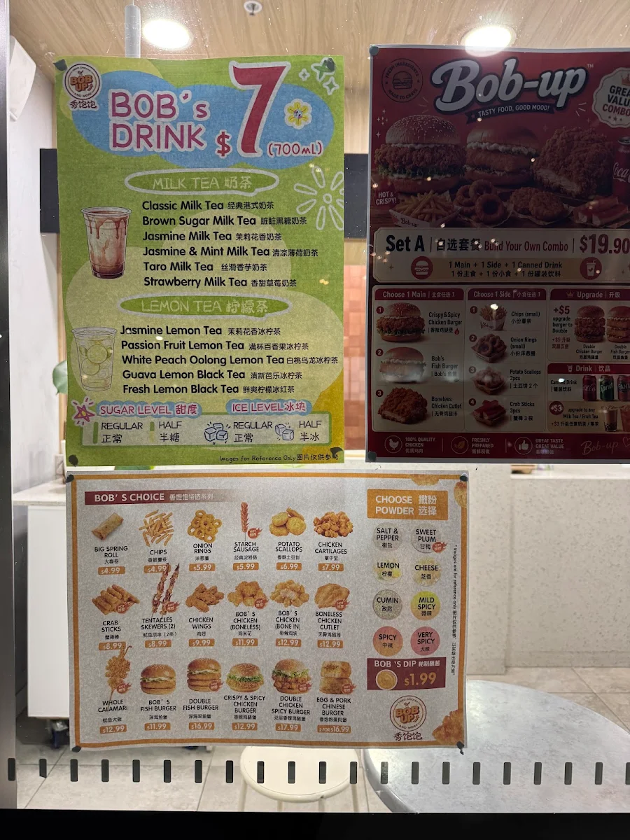 Menu, BOB UP