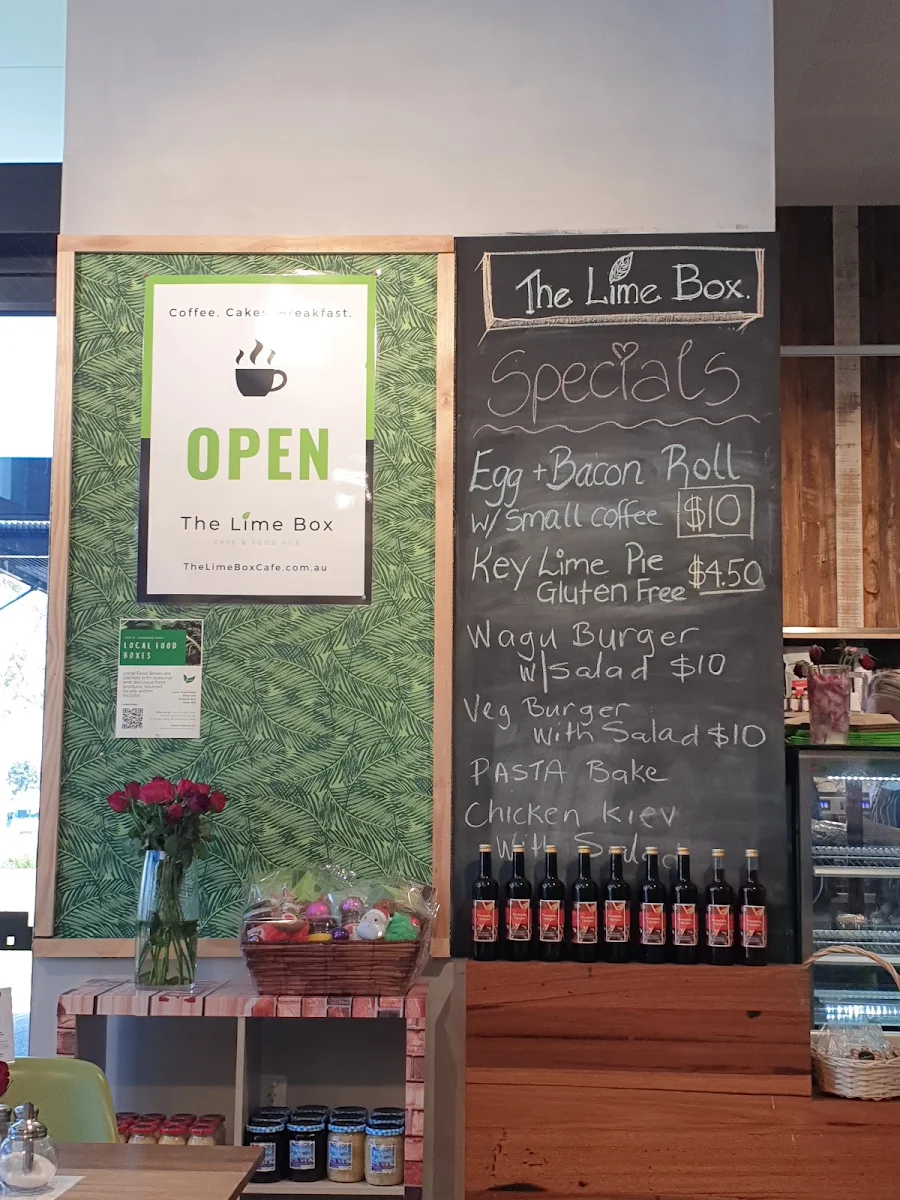 Menu, The Lime Box Cafe & Food Hub