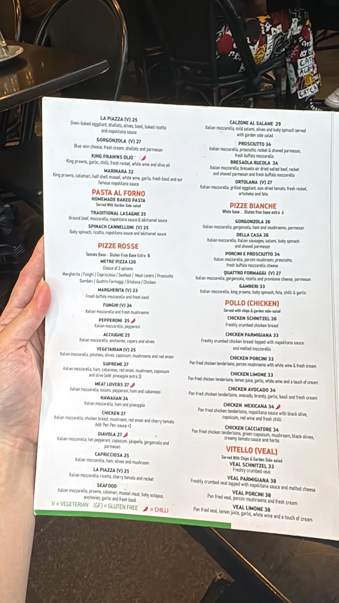Menu, La Piazza Wood-fired Pizzeria and Restaurant