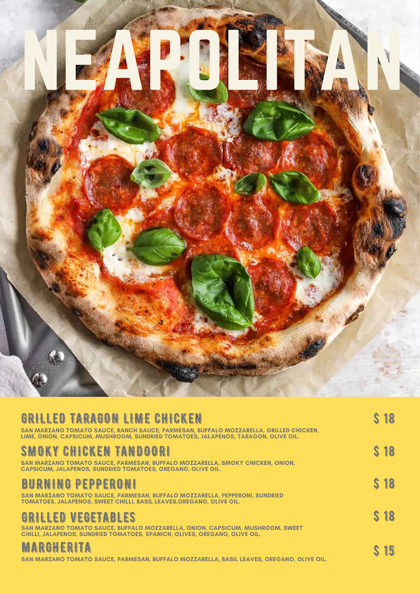Menu, Burning Crust