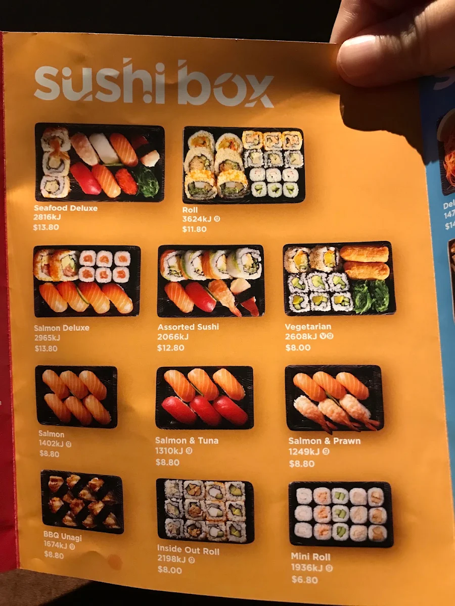 Menu, Sushi Hub Cranbourne