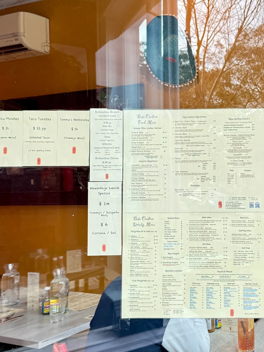 Menu, Baja Cantina (Glebe)