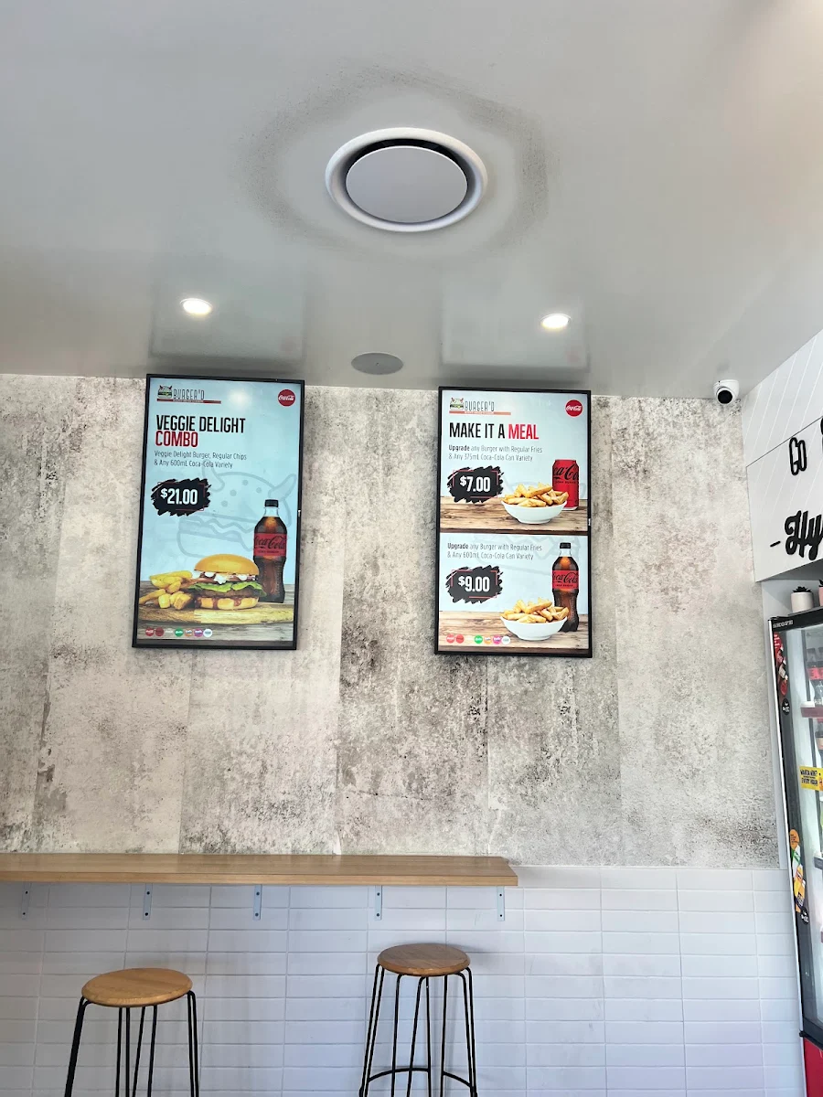 Menu, Burger'D Varsity Lakes