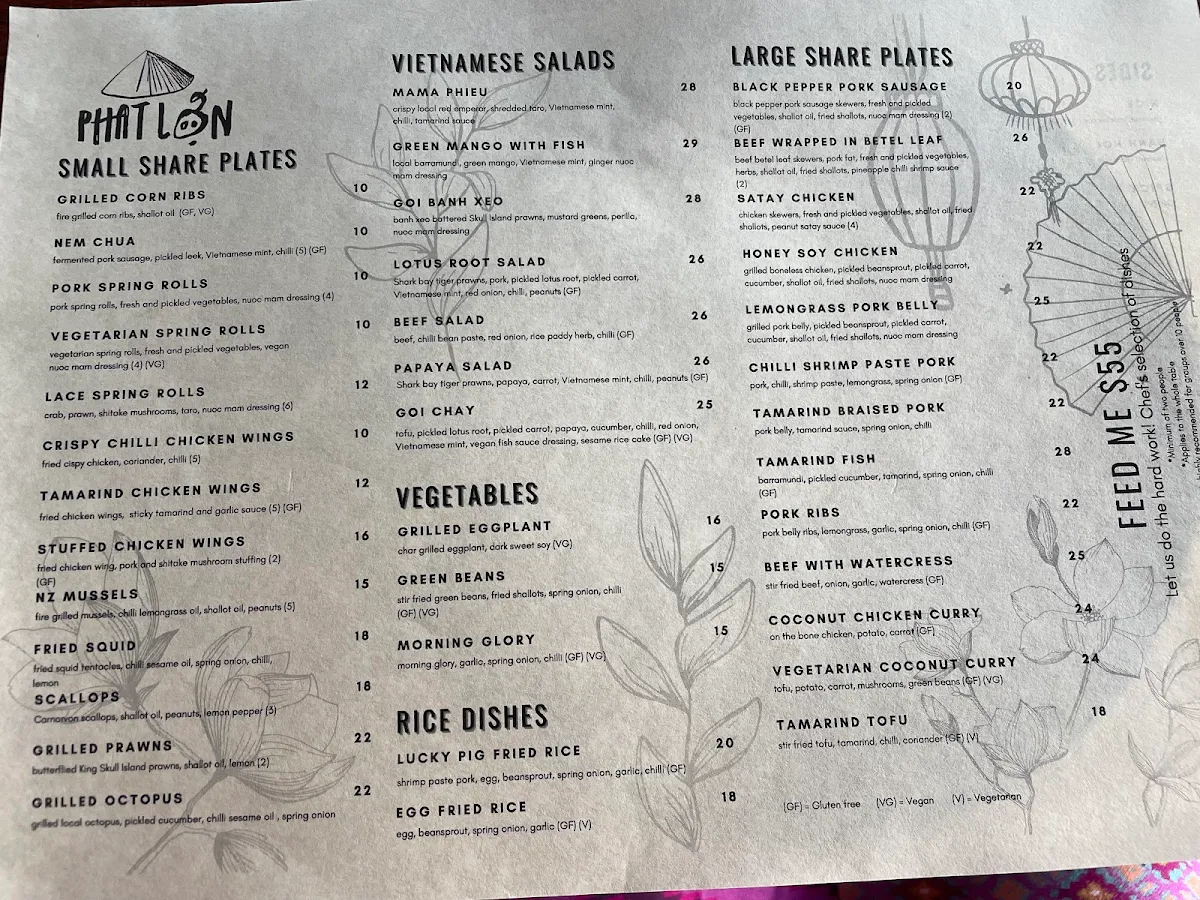Menu, Phat Lon