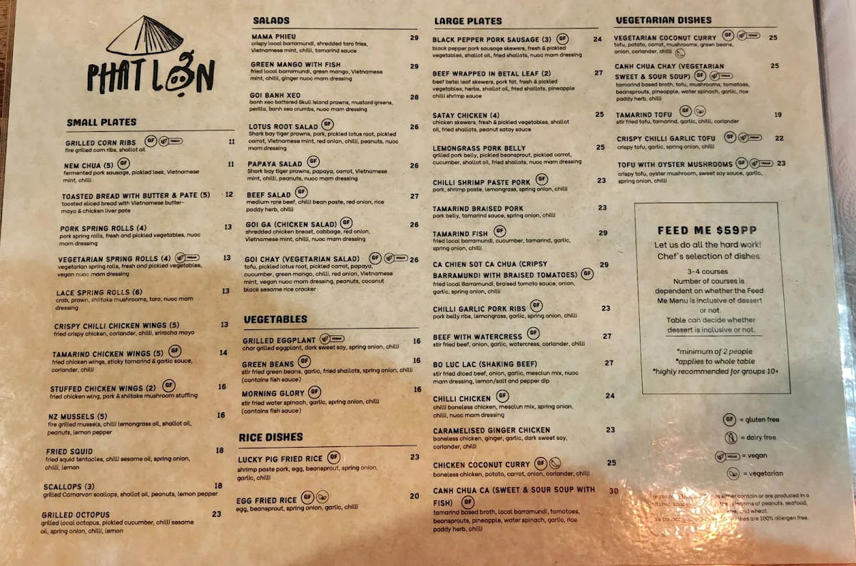 Menu, Phat Lon