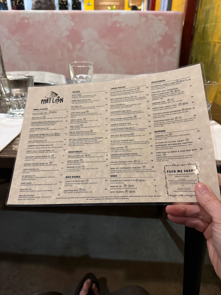 Menu, Phat Lon