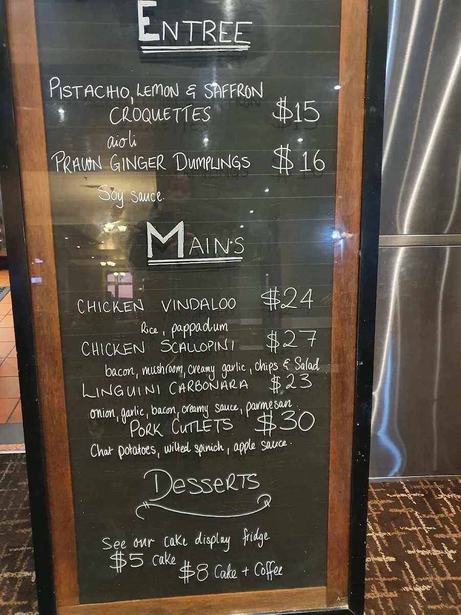 Menu, Commercial Hotel