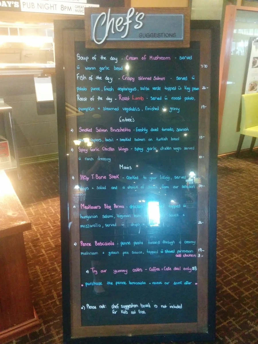 Menu, Commercial Hotel