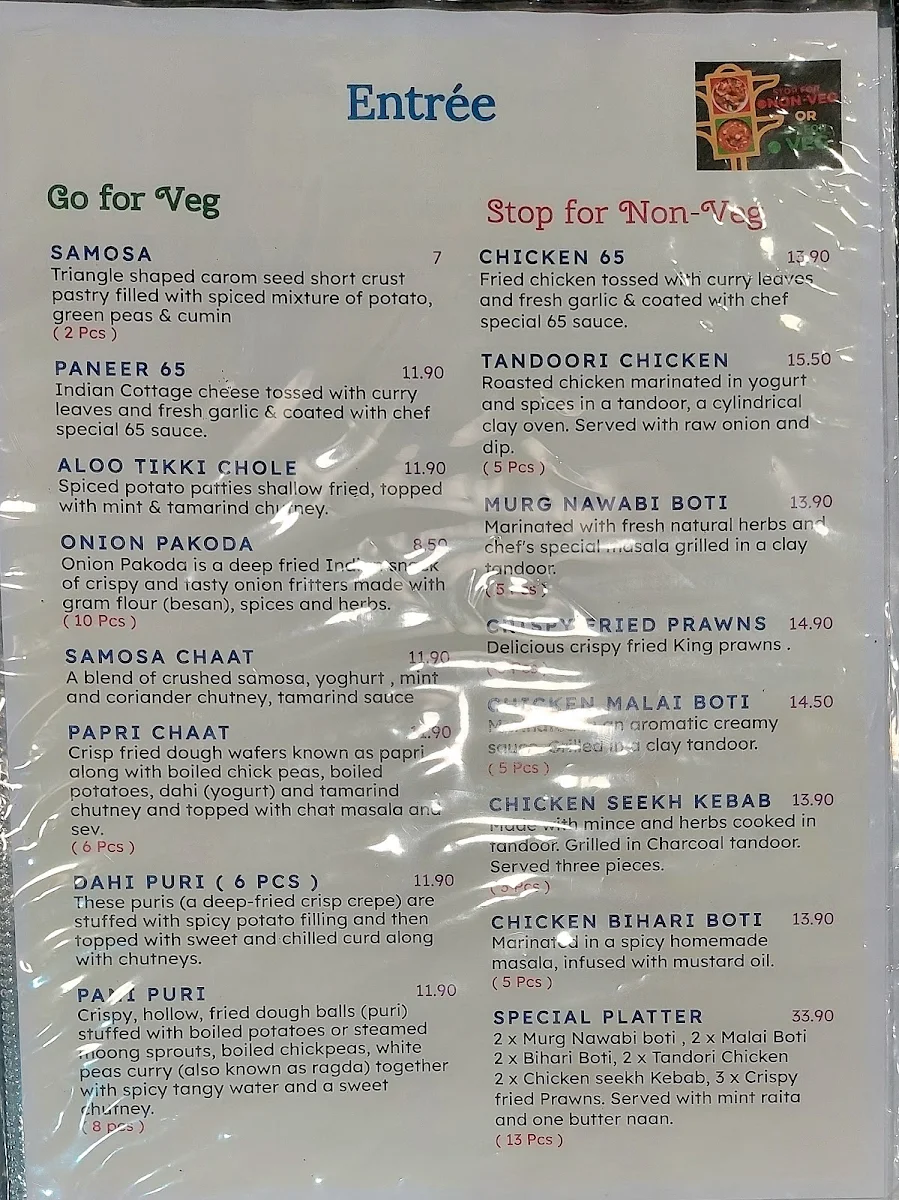 Menu, Flavour-e-Azam