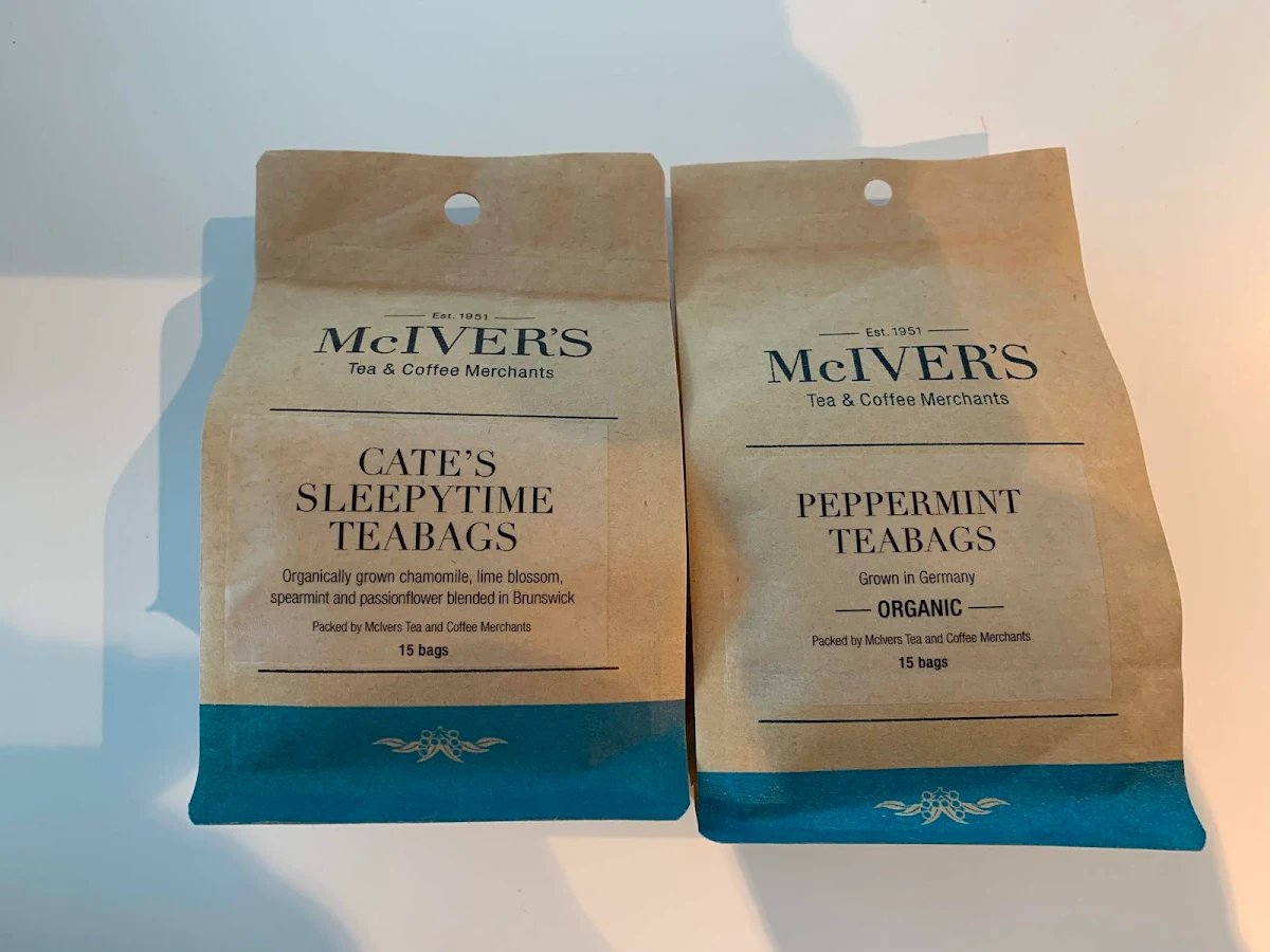 Menu, McIver's Coffee & Tea