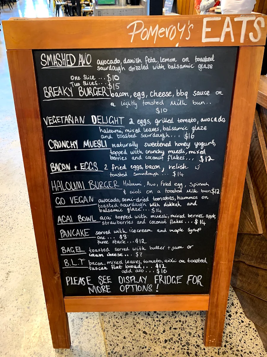 Menu, South Coast Coffee Co.