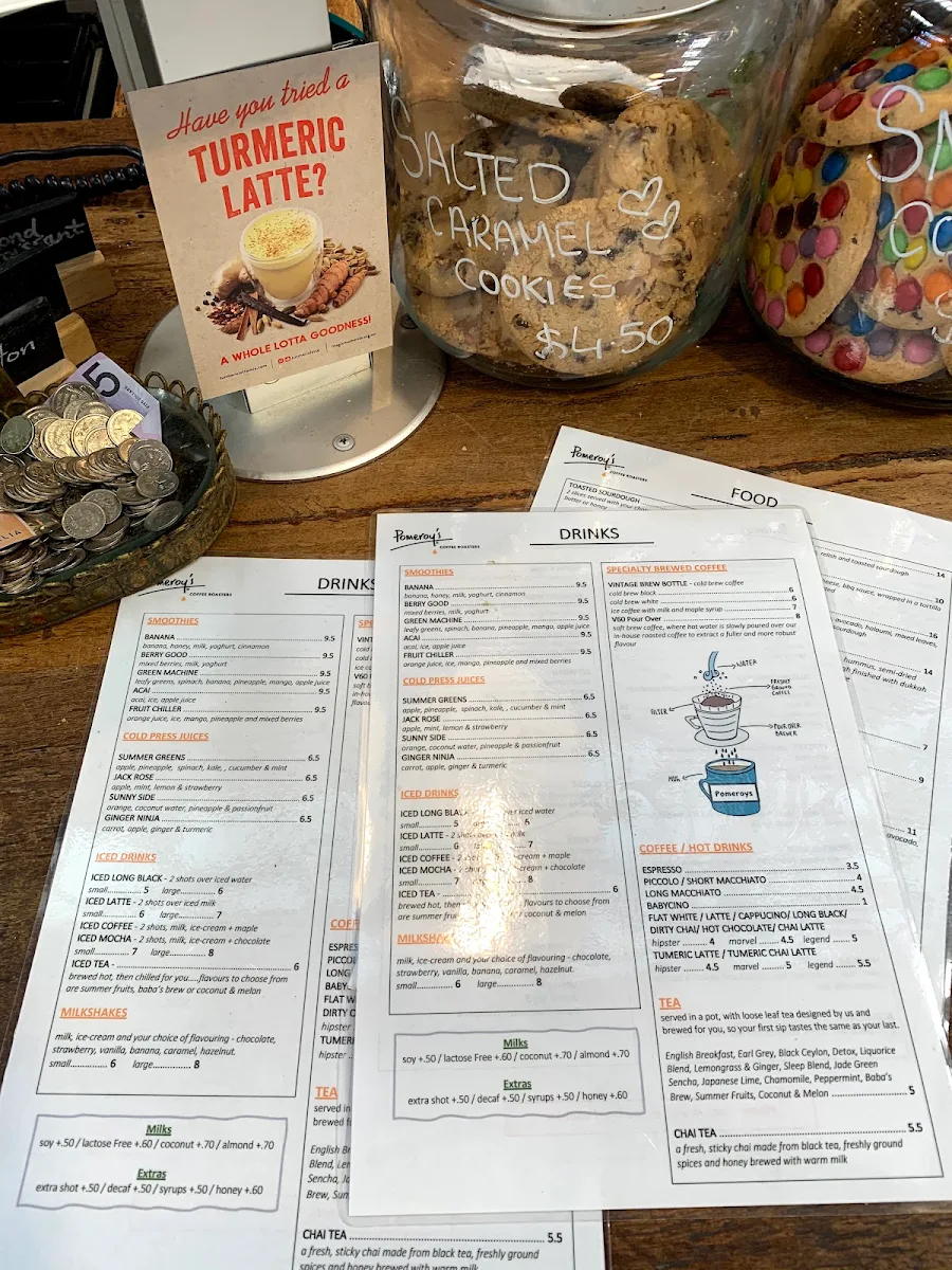 Menu, South Coast Coffee Co.