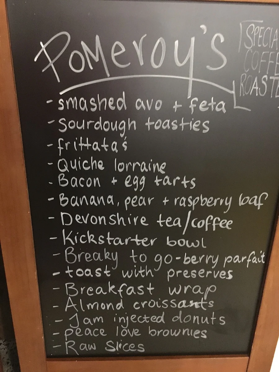 Menu, South Coast Coffee Co.