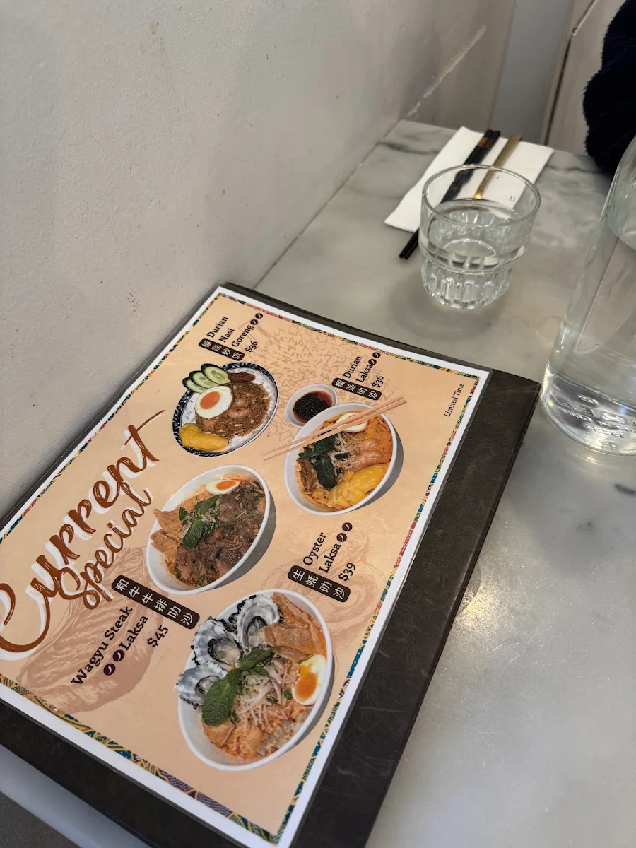 Menu, Ho Jiak Haymarket