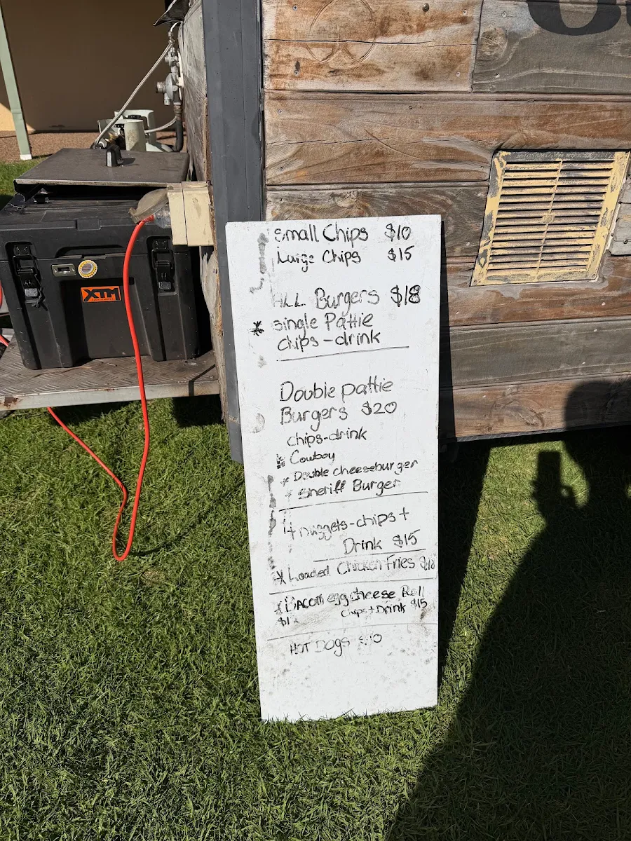 Menu, Cowboy Burger Saloon