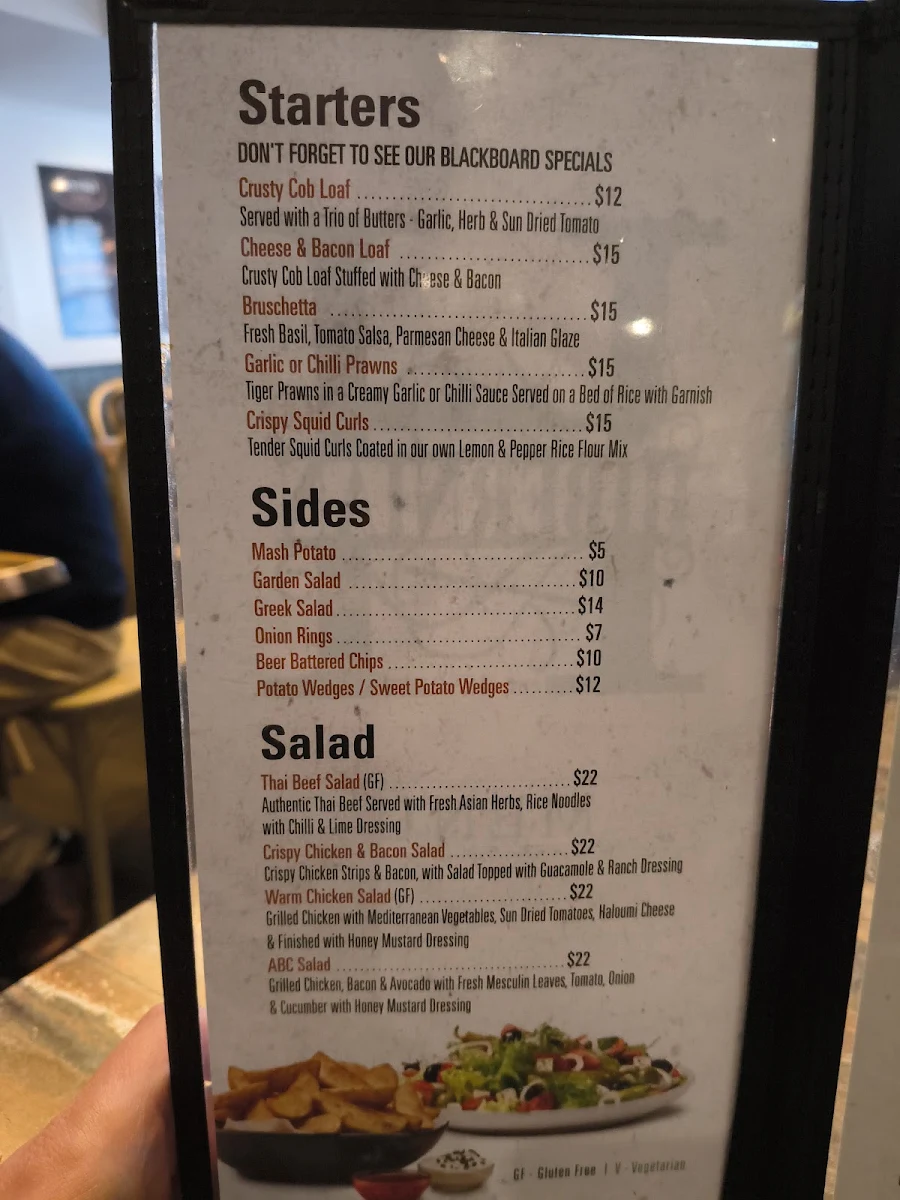Menu, Bistro 1850