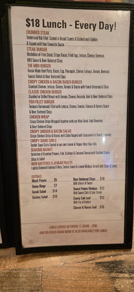 Menu, Bistro 1850