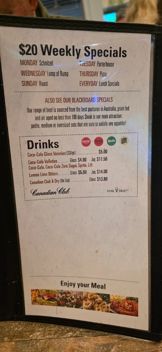 Menu, Bistro 1850