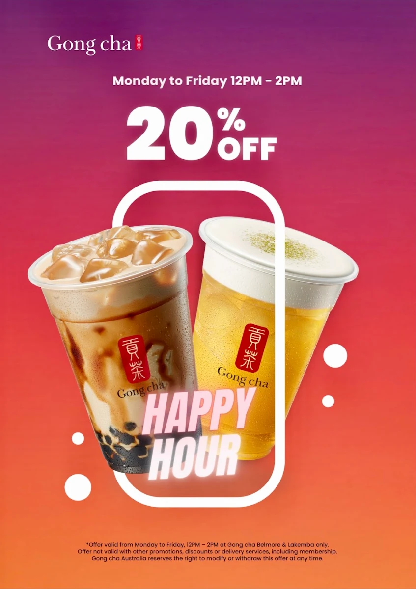 Menu, Gong Cha Lakemba