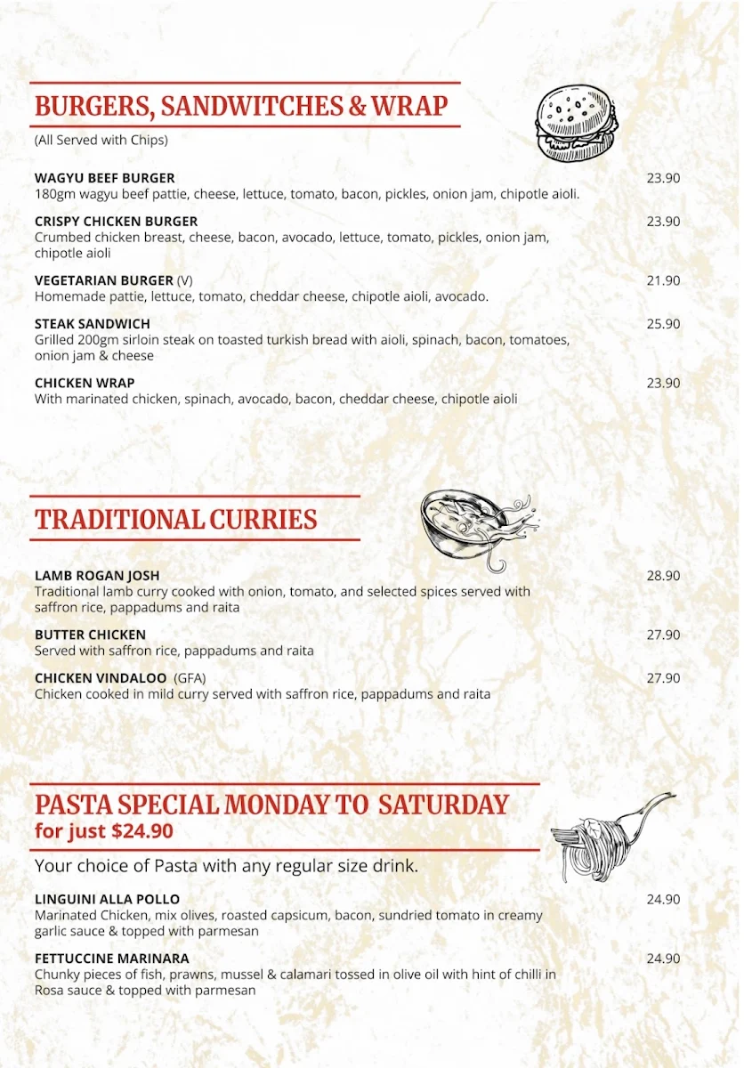 Menu, Globe Coffee House Southern River Square