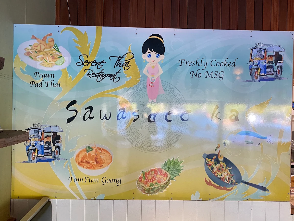 Menu, Serene Thai Restaurant