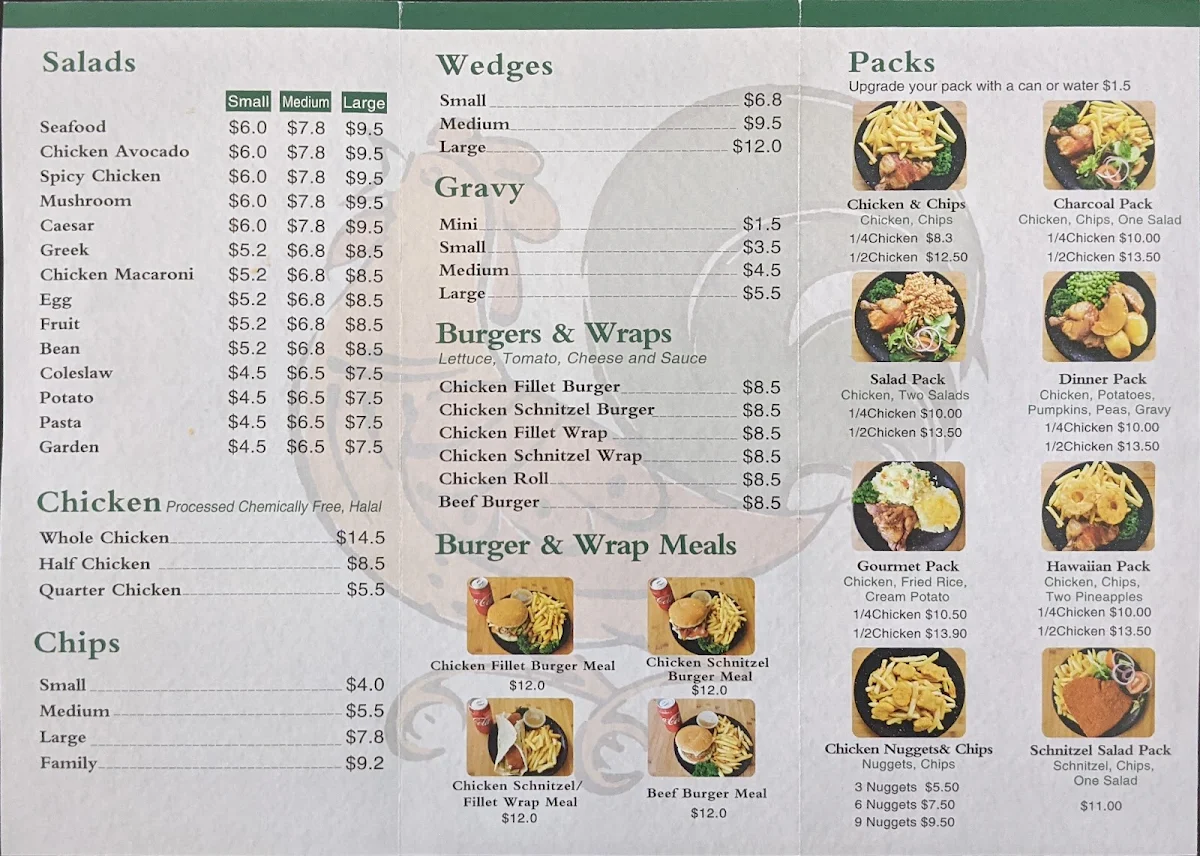 Menu, Flaming Healthy