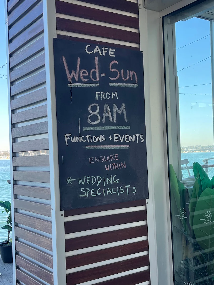 Menu, Bass & Flinders Pavilion