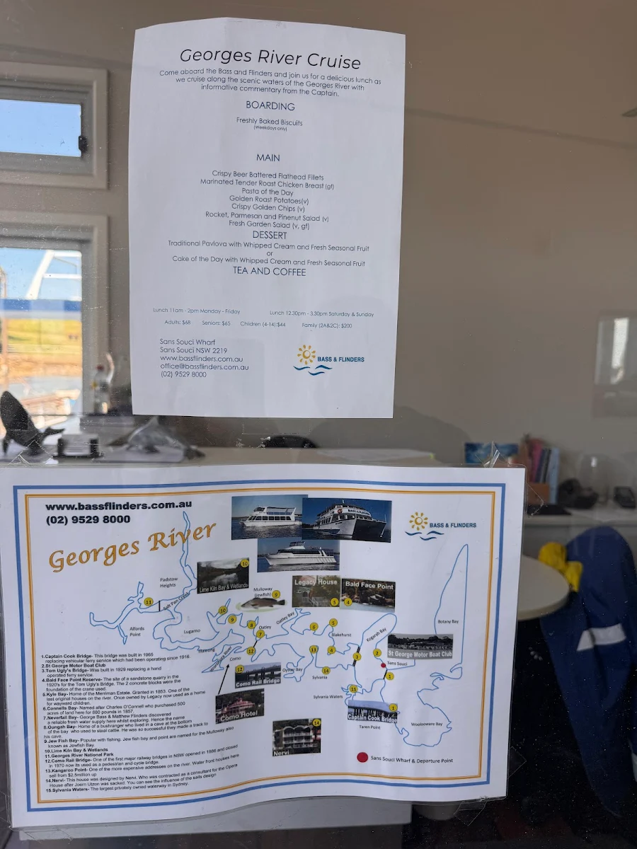Menu, Bass & Flinders Pavilion