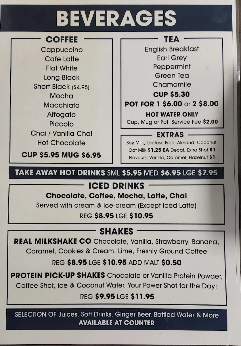 Menu, Wohlers Cafe