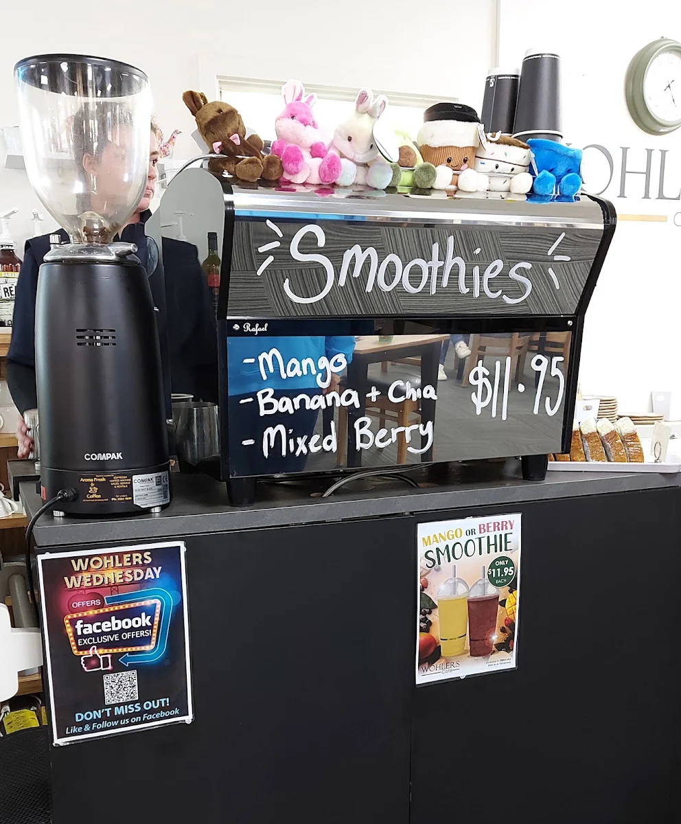 Menu, Wohlers Cafe