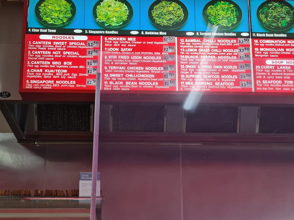 Menu, Noodle Canteen